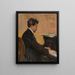 Ritratto di Józef Hofmann al pianoforte - Jan Cybis — quadro incorniciato alla parete