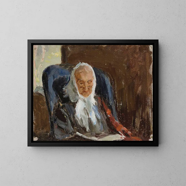 Ritratto di Maria Petrovna Rubtsov, nonna del pittore Rubtsov - Jan Cybis — quadro incorniciato alla parete