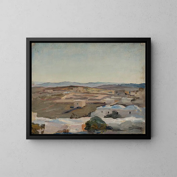 Ramallah vicino a Gerusalemme. Dal viaggio in Palestina - Jan Cybis — quadro incorniciato alla parete