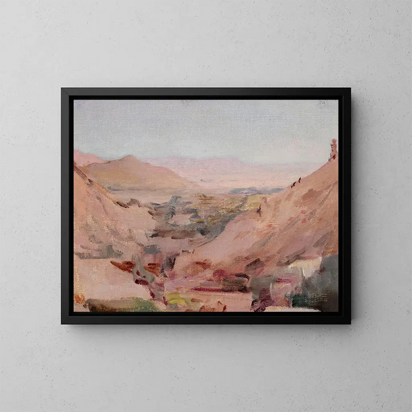 Paesaggio indiano lontano dal viaggio in India - Jan Cybis — quadro incorniciato alla parete