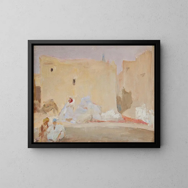 Edifici del Sahara - Jan Cybis — quadro incorniciato alla parete