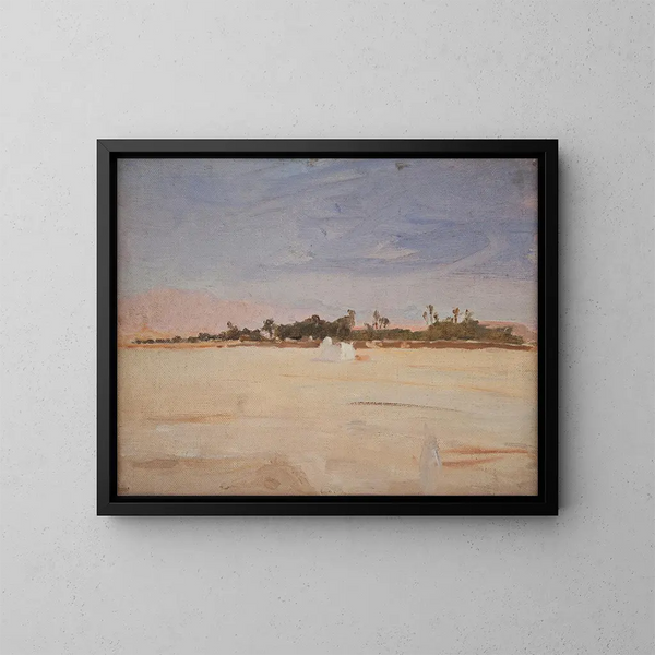 Sahara, il sirocco nel deserto - Jan Cybis — quadro incorniciato alla parete
