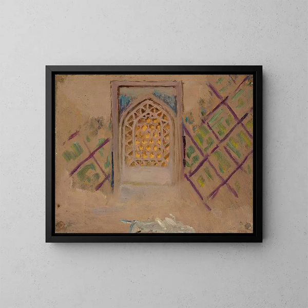 Finestra di Samarcanda, del viaggio in Turkestan - Jan Cybis — quadro incorniciato alla parete