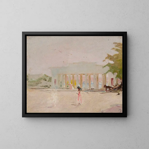 Quai des Comtes de Sébastopol, dalla strada verso il Turkestan - Jan Cybis — quadro incorniciato alla parete