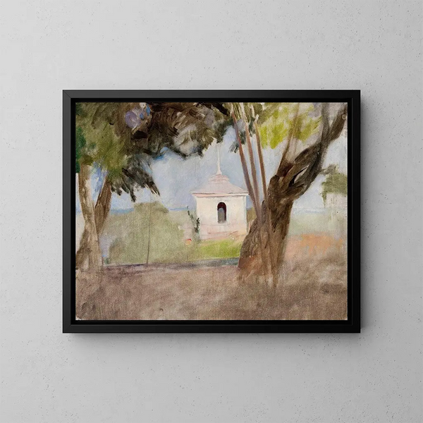 Santuario a Talachkino, studio dal lato nord - Jan Cybis — quadro incorniciato alla parete
