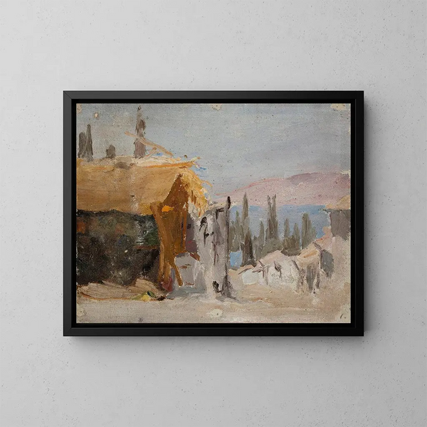 Smirne, del viaggio in Grecia - Jan Cybis — quadro incorniciato alla parete