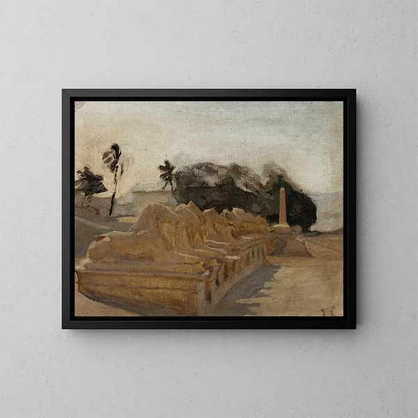 Tempio di Amon-Rê di Sphinx Alley a Karnak - Jan Cybis — quadro incorniciato alla parete