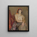Studio di un modello femminile con un tamburo - Jan Cybis — quadro incorniciato alla parete