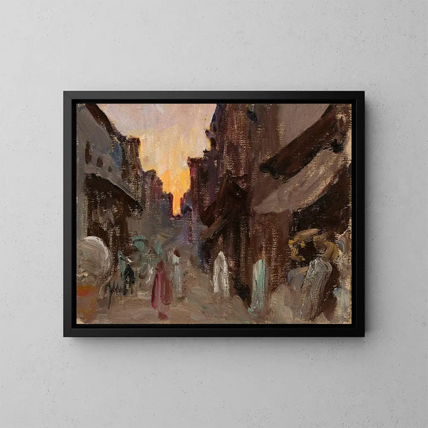 Rue de Tanjore, del viaggio in India - Jan Cybis — quadro incorniciato alla parete