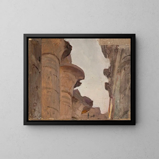 Capitale del tempio del viaggio in Egitto - Jan Cybis — quadro incorniciato alla parete