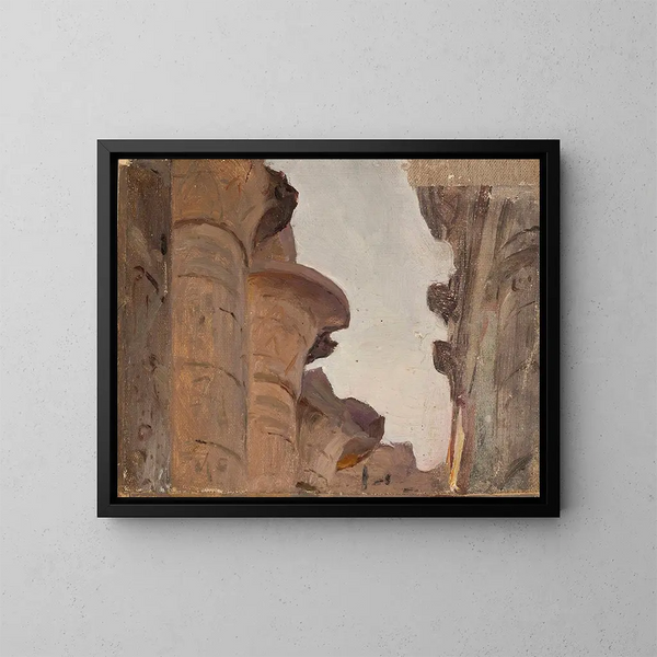 Capitale del tempio del viaggio in Egitto - Jan Cybis — quadro incorniciato alla parete