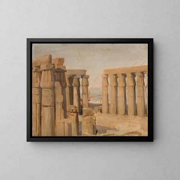 Tempio di Luxor - Jan Cybis — quadro incorniciato alla parete