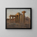 Tempio di Apollo a Corinto all'alba - Jan Cybis — quadro incorniciato alla parete