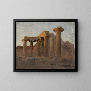 Jan Cigliski - Temple of Apollo in Corinth at sunrise From the journey to Greece.webp