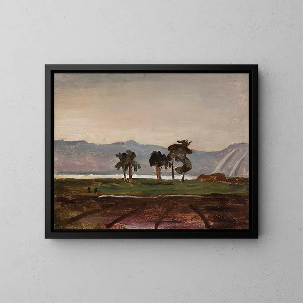Tempio di Hathor sull'isola di Philae - Jan Cybis — quadro incorniciato alla parete