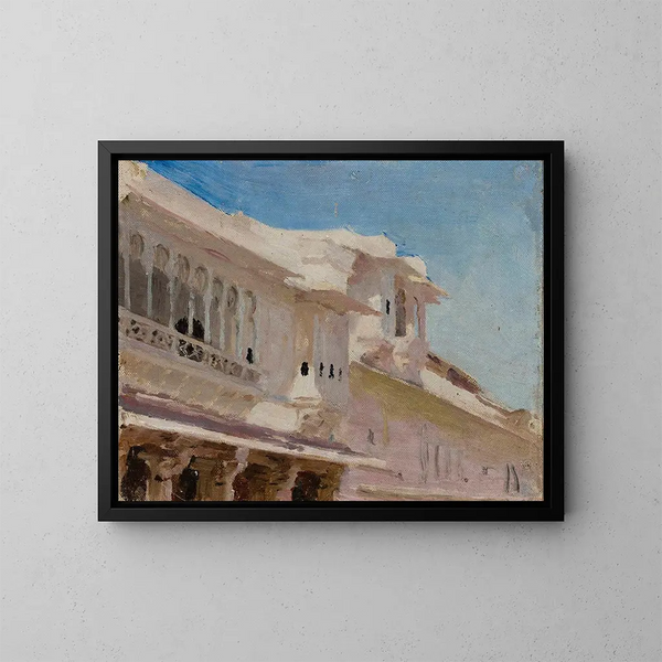 Maisons d'Udaipur - Jan Cybis — quadro incorniciato alla parete