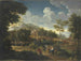 Un vasto paesaggio con il riposo durante la fuga in Egitto - Jan Frans van Bloemen — vista dell’opera