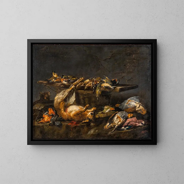 Natura morta di caccia - Jan Fyt — quadro incorniciato alla parete