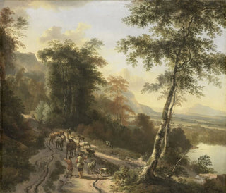 Paesaggio con conduttori di bestiame - Jan Hackaert — vista dell’opera