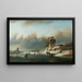 Pattinatori su un canale - Jan Jacob Coenraad Spohler — quadro incorniciato alla parete