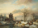 Pattinatori su un fiume ghiacciato - Jan Jacob Spohler — vista dell’opera