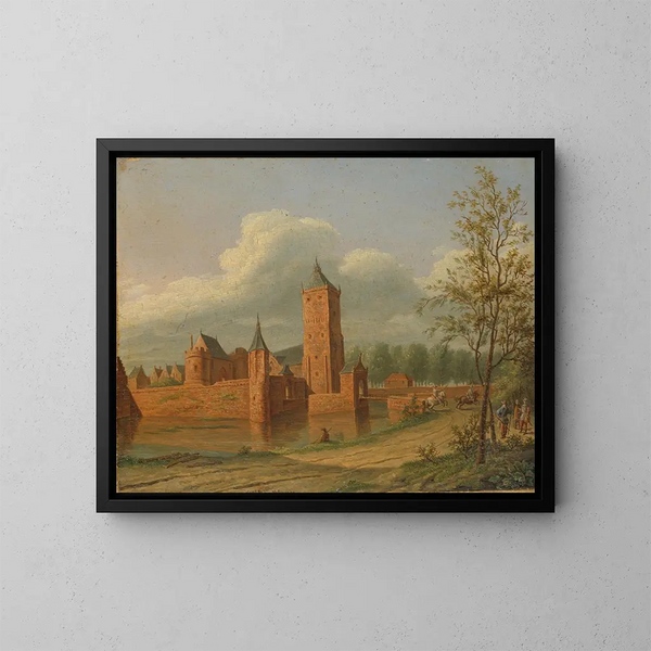 Château de Batestein vicino a Vianen - Jan Jacob Teyler van Hall — quadro incorniciato alla parete
