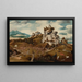 Paesaggio con un episodio della conquista dell'America - Jan Jansz Mostaert — quadro incorniciato alla parete