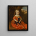 Ritratto di una giovane ragazza in abito rosso con il suo cane in un paesaggio - Jan Jansz de Stomme — quadro incorniciato alla parete