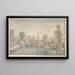 Villaggio su un fiume - Jan Jansz den Uyl — quadro incorniciato alla parete