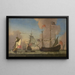 Navi da guerra inglesi in mare con vento fresco - Jan Karel Donatus van Beecq — quadro incorniciato alla parete