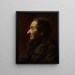 Ritratto di uomo in studio di profilo - Jan Kauzik — quadro incorniciato alla parete