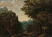 Paesaggio montano con valle fluviale e castello - Jan Meerhout — vista dell’opera
