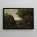 Paesaggio montano con valle fluviale e castello - Jan Meerhout — quadro incorniciato alla parete