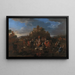 La Cour avec la Cour royale di Carlo Emanuele II e Francesca d'Orléans - Jan Miel — quadro incorniciato alla parete