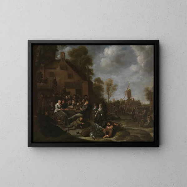 Festa del villaggio - Jan Miense Molenaer — quadro incorniciato alla parete
