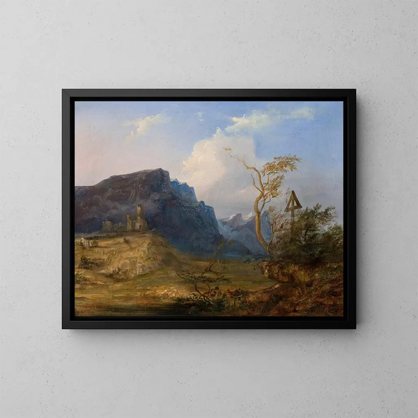 Paesaggio montano - Jan Nepomucen Głowacki — quadro incorniciato alla parete