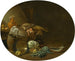 Natura morta di cucina con un lepre, un'anatra, carciofi, cavoli, pere, un pesce su un piatto di terracotta e delle pentole - Jan Olis — vista dell’opera