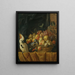 Una natura morta di fichi, uva, mele e altri frutti su un tavolo con un pappagallo - Jan Pauwel Gillemans il Giovane — quadro incorniciato alla parete