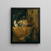 Nature morte con un cesto di frutta e un pappagallo su un davanzale drappeggiato con damasco accanto a un vaso in porfido montato in bronzo dorato - Jan Pauwel Gillemans il Giovane — quadro incorniciato alla parete