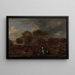 Chiusa con il gentiluomo agricoltore, sua moglie e il pittore in primo piano - Jan Pietersz Opperdoes — quadro incorniciato alla parete
