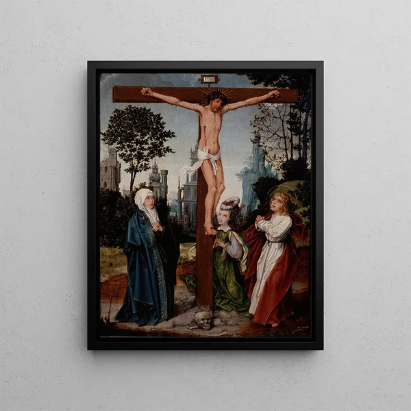 Crocifissione - Jan Provoost — quadro incorniciato alla parete