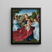 La Vierge et l'Enfant avec des anges dans un paysage un village au-delà - Jan Provoost — quadro incorniciato alla parete