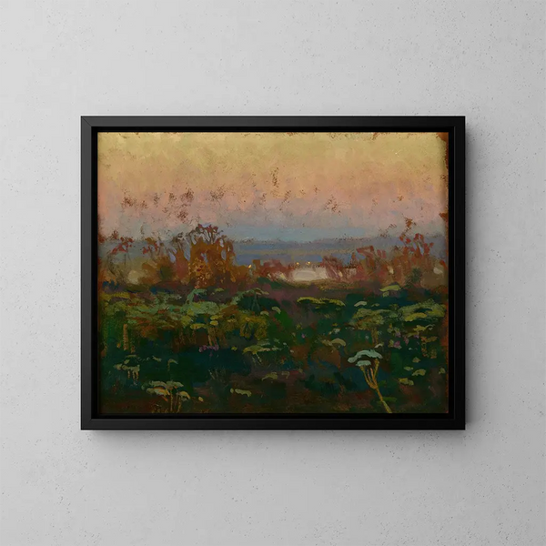 Crepuscolo sul fiume Dnepr - Jan Stanisławski — quadro incorniciato alla parete
