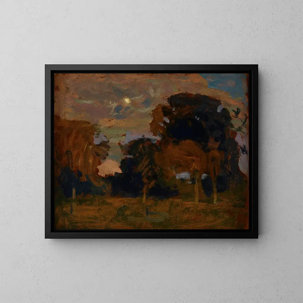 Luna tra le nuvole - Jan Stanisławski — quadro incorniciato alla parete