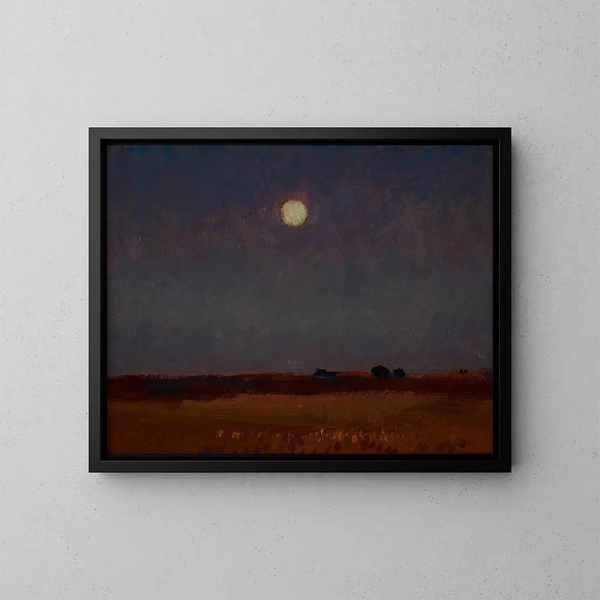 Notte alla luce della luna - Jan Stanisławski — quadro incorniciato alla parete