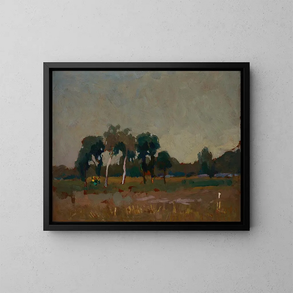 Alberi nella prateria - Jan Stanisławski — quadro incorniciato alla parete