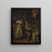 Un orologiaio che fonde i gioielli di una donna in presenza di un notaio L'alchimista - Jan Steen — quadro incorniciato alla parete