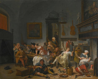 Jan Steen - A Tavern Interior With People Drinking And MusicMaking.webp