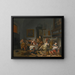 Interno di taverna con persone che bevono e suonano musica - Jan Steen — quadro incorniciato alla parete