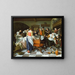 Celebrazione della nascita - Jan Steen — quadro incorniciato alla parete
